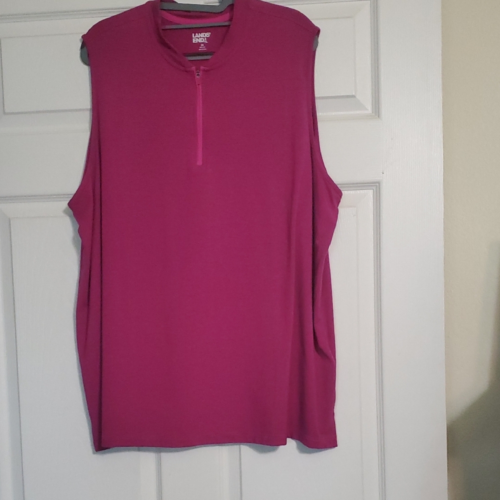 Lands' End Women's Quarter zip Polo Tank